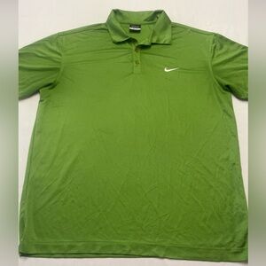 Nike Dri -Fit Golf Polo Men’s Sz XL Polyester Green Short Sleeves